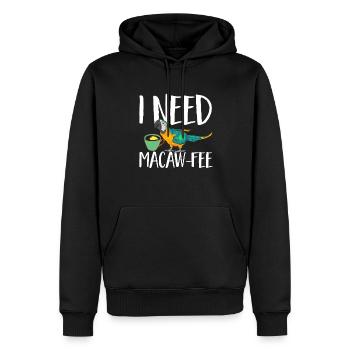 Gelbbrustara Papagei Blue And Yellow Macaw - Männer Premium Bio Hoodie - Schwarz - Vorne - Nico (187cm)