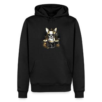 Batteur Batterie Musique Baguettes de Batterie - Sweat à capuche Premium bio Homme - noir - Devant - Nico (187cm)