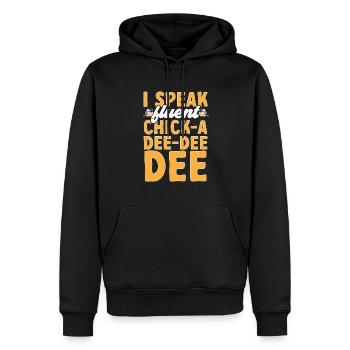 Observation des oiseaux mésanges - Sweat à capuche Premium bio Homme - noir - Devant - Nico (187cm)