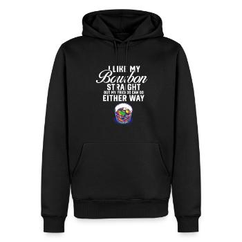 LGBT Proud Ally I Like My Bourbon Straight Gay - Männer Premium Bio Hoodie - Schwarz - Vorne - Nico (187cm)