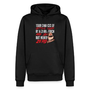 Pinsons zèbres Oiseau Pinson zèbre - Sweat à capuche Premium bio Homme - noir - Devant - Nico (187cm)