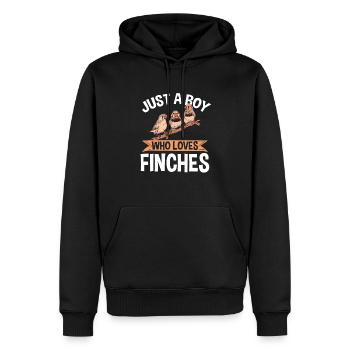 Pinsons zèbres Oiseau Pinson zèbre - Sweat à capuche Premium bio Homme - noir - Devant - Nico (187cm)