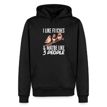 Zebrafinken Vogel Zebrafink - Männer Premium Bio Hoodie - Schwarz - Vorne - Nico (187cm)