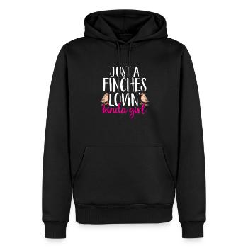 Pinsons zèbres Oiseau Pinson zèbre - Sweat à capuche Premium bio Homme - noir - Devant - Nico (187cm)