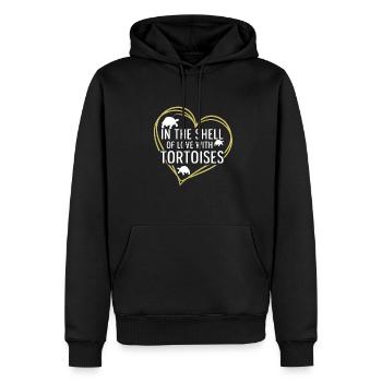 In The Shell Of Love With Tortoises Reptile Valent - Men’s Premium Organic Hoodie - black - Front - Nico (187cm)