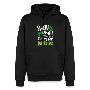 Reptile Turtle Funny Shell yes Crazy For Tortoise - Men’s Premium Organic Hoodie - black - Front - Nico (187cm)
