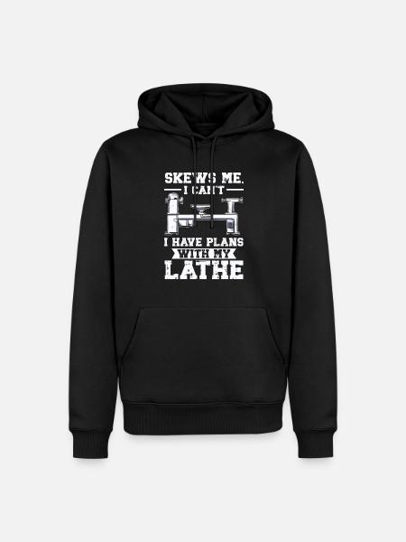 Turning Wood Lathe Lathe - Men’s Premium Organic Hoodie - black