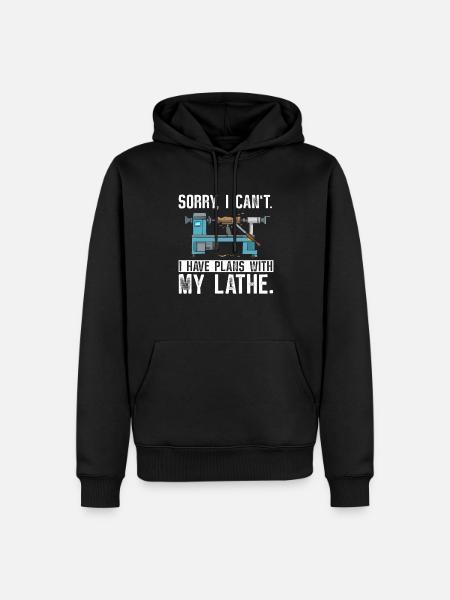 Turning Wood Lathe Lathe - Men’s Premium Organic Hoodie - black