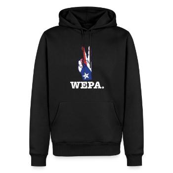 Proud Puerto Rican Latino Pride Latina Wepa - Männer Premium Bio Hoodie - Schwarz - Vorne - Nico (187cm)