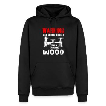 Woodturning Woodturning Wood Lathe Lathe - Men’s Premium Organic Hoodie - black - Front - Nico (187cm)