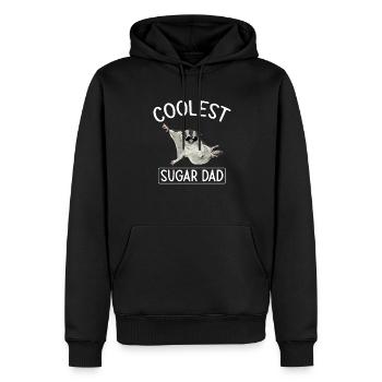 Planeur à tête courte Planeur à sucre - Sweat à capuche Premium bio Homme - noir - Devant - Nico (187cm)