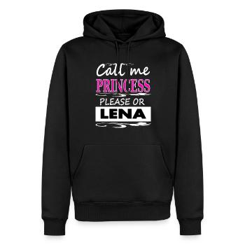 Ich heiße Lena ich bin Lena Prinzessin Lena Gift - Männer Premium Bio Hoodie - Schwarz - Vorne - Nico (187cm)