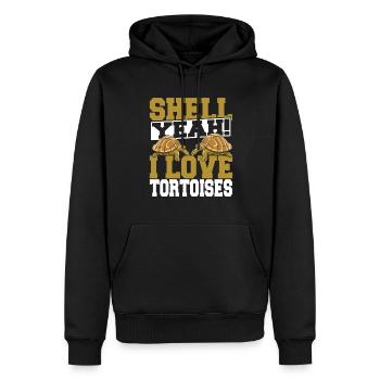 Shell Yeah I Love Tortoises Pet Lover Reptile Turt - Männer Premium Bio Hoodie - Schwarz - Vorne - Nico (187cm)