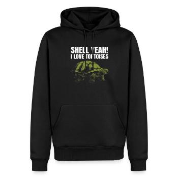 Turtle Reptile Funny Shell Yeah I Love Tortoises - Männer Premium Bio Hoodie - Schwarz - Vorne - Nico (187cm)