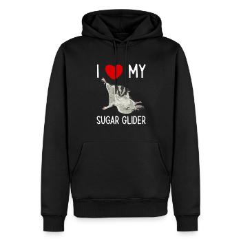 Planeur à tête courte Planeur à sucre - Sweat à capuche Premium bio Homme - noir - Devant - Nico (187cm)