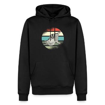 Planeur à tête courte Planeur à sucre - Sweat à capuche Premium bio Homme - noir - Devant - Nico (187cm)
