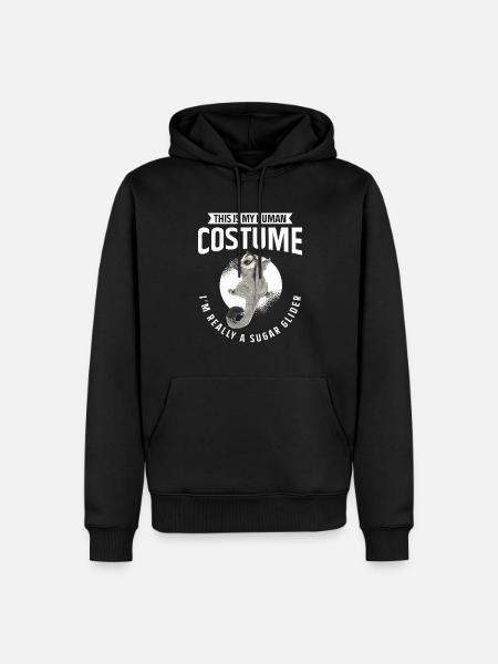 Kurzkopfgleitbeutler Sugar Glider - Männer Premium Bio Hoodie - Schwarz