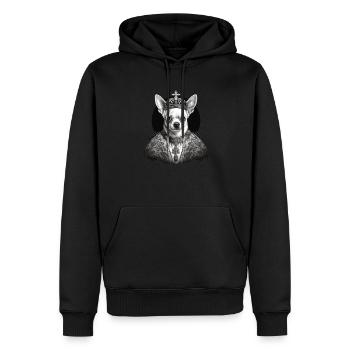 Chihuahua - Chien Pape Église Prêtre Catholique - Sweat à capuche Premium bio Homme - noir - Devant - Nico (187cm)