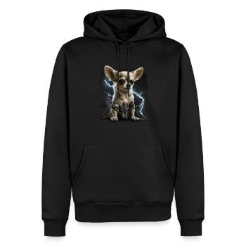 Chihuahua | Electrician Worker Electrical Job Dog - Men’s Premium Organic Hoodie - black - Front - Nico (187cm)