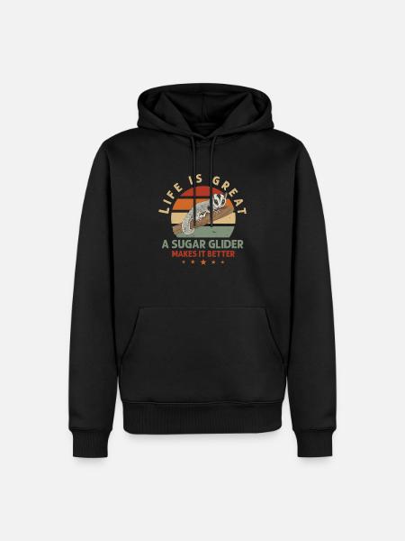 Short-headed glider Sugar Glider - Men’s Premium Organic Hoodie - black