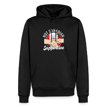 Pas canadien, mais un voyageur de campagne solidaire - Sweat à capuche Premium bio Homme - noir - Devant - Nico (187cm)