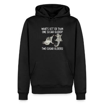 Planeur à tête courte Planeur à sucre - Sweat à capuche Premium bio Homme - noir - Devant - Nico (187cm)