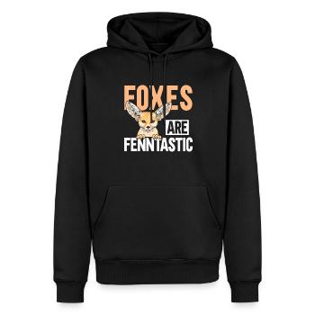 Fennek Fuchs Fennec Fox Wüstenfuchs - Männer Premium Bio Hoodie - Schwarz - Vorne - Nico (187cm)