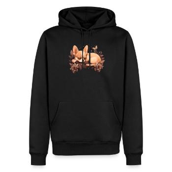 Chihuahua | Schlaf Nacht Pyjama Sonntag Niedlich - Männer Premium Bio Hoodie - Schwarz - Vorne - Nico (187cm)