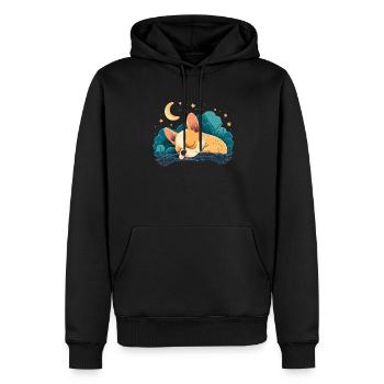Chihuahua | Schlaf Nacht Pyjama Sonntag Niedlich - Männer Premium Bio Hoodie - Schwarz - Vorne - Nico (187cm)