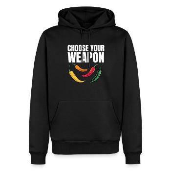 Chili Pepper Lover Hot Spicy Funny Choose Your Wea - Männer Premium Bio Hoodie - Schwarz - Vorne - Nico (187cm)