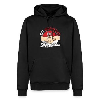 Pas indonésien mais un voyageur de campagne solidaire - Sweat à capuche Premium bio Homme - noir - Devant - Nico (187cm)