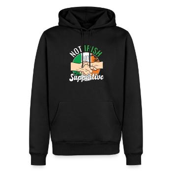 Pas irlandais mais un voyageur de pays favorable Irlande - Sweat à capuche Premium bio Homme - noir - Devant - Nico (187cm)
