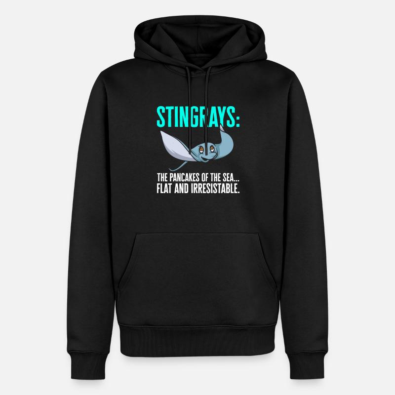 Stachelrochen Mantarochen Ozean Rochen - Männer Premium Bio Hoodie - Schwarz