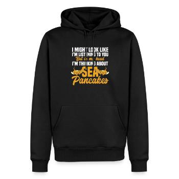 Raies pastenagues, raies manta, raies océaniques, raies - Sweat à capuche Premium bio Homme - noir - Devant - Nico (187cm)