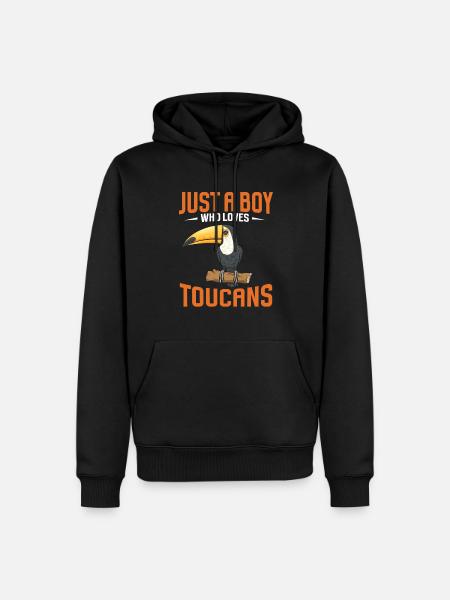 Toucan Bird Rainforest - Men’s Premium Organic Hoodie - black