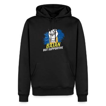 Pas Bajan mais un pays de soutien de la Barbade - Sweat à capuche Premium bio Homme - noir - Devant - Nico (187cm)