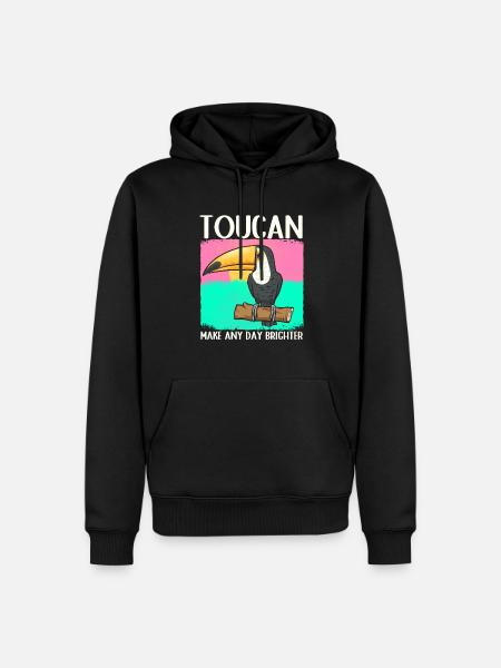 Toucan Bird Rainforest - Men’s Premium Organic Hoodie - black