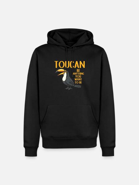 Toucan Bird Rainforest - Men’s Premium Organic Hoodie - black