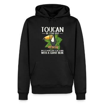 Toucan Bird Rainforest - Sweat à capuche Premium bio Homme - noir - Devant - Nico (187cm)