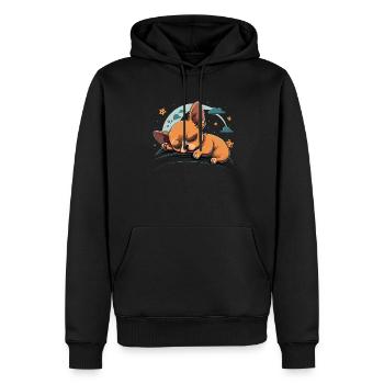 Chihuahua | Schlaf Nacht Pyjama Sonntag Niedlich - Männer Premium Bio Hoodie - Schwarz - Vorne - Nico (187cm)