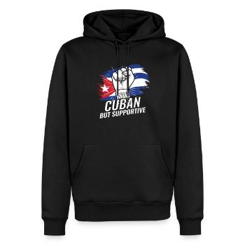 Pas cubain mais favorable à Cuba Flag Country Voyage - Sweat à capuche Premium bio Homme - noir - Devant - Nico (187cm)