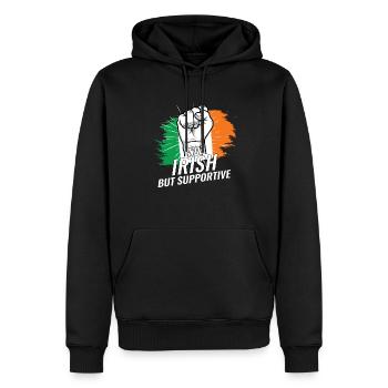 Not Irish But Supportive Ireland Flag Country - Männer Premium Bio Hoodie - Schwarz - Vorne - Nico (187cm)