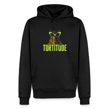 Schildpatt Katze Tortoiseshell Cat Tortie - Männer Premium Bio Hoodie - Schwarz - Vorne - Nico (187cm)