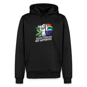 Not South African But Supportive South Africa - Männer Premium Bio Hoodie - Schwarz - Vorne - Nico (187cm)