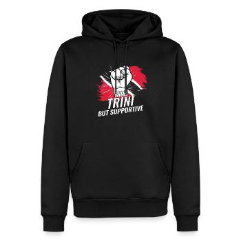Pas Trini mais un pays de soutien à Trinidad Flag - Sweat à capuche Premium bio Homme - noir - Devant - Nico (187cm)