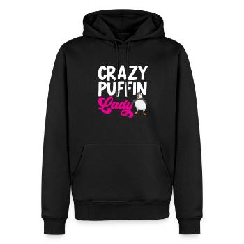 puffin puffin auke birds Lunde - Men’s Premium Organic Hoodie - black - Front - Nico (187cm)