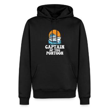 Captain Of The Pontoon Motorboat Owner Lake Life - Männer Premium Bio Hoodie - Schwarz - Vorne - Nico (187cm)