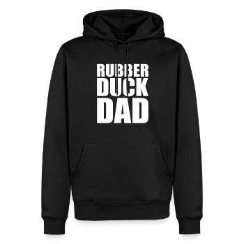 Duckling Duckie Men Father Rubber Duck Dad - Männer Premium Bio Hoodie - Schwarz - Vorne - Nico (187cm)