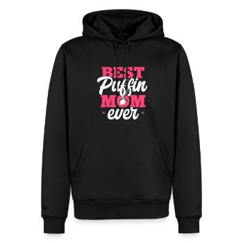 puffin, puffin, auks, lunde - Men’s Premium Organic Hoodie - black - Front - Nico (187cm)