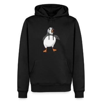 macareux macareux moines oiseaux Lunde - Sweat à capuche Premium bio Homme - noir - Devant - Nico (187cm)